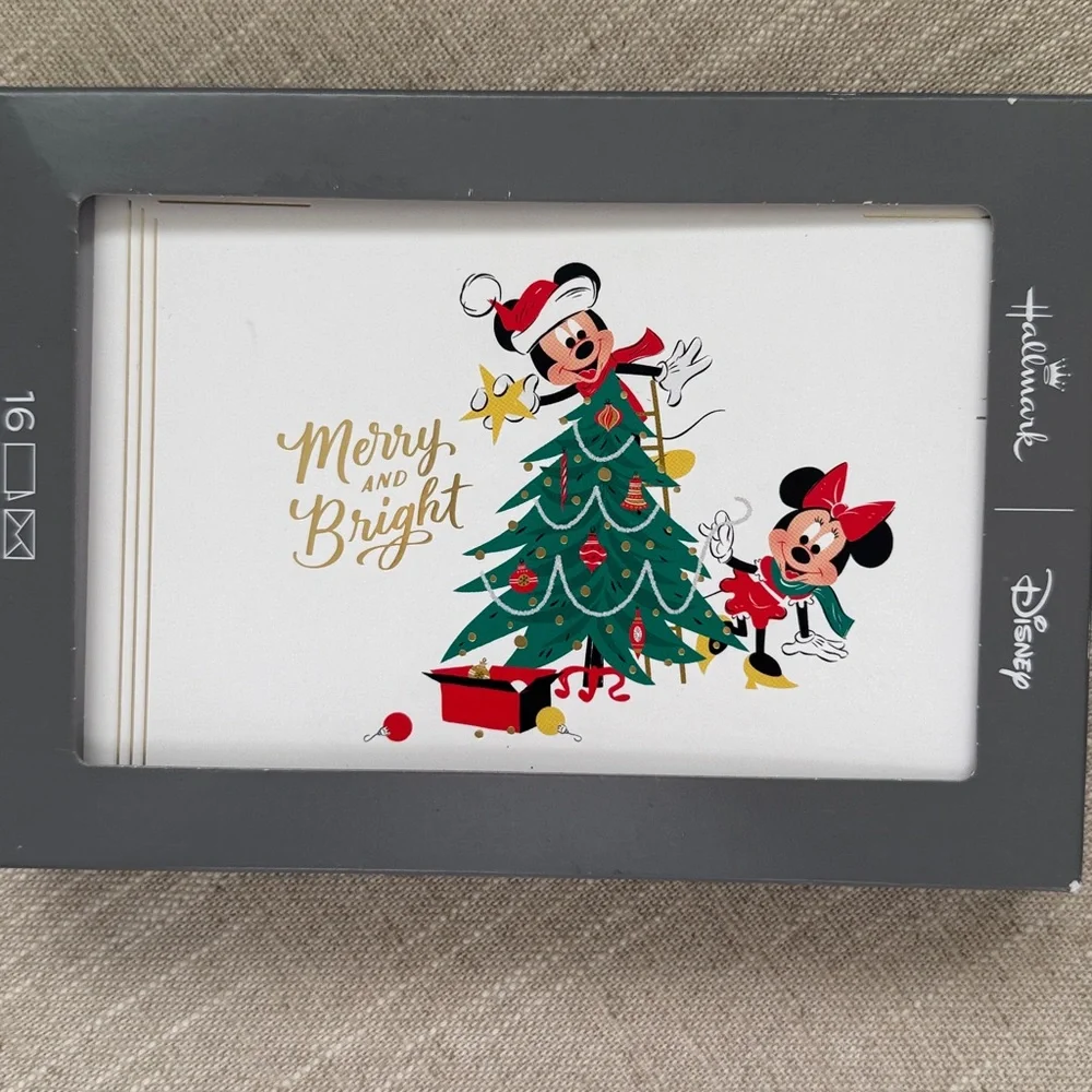 Hallmark Disney Mickey Minnie Mouse Christmas Cards Box Set - NEW